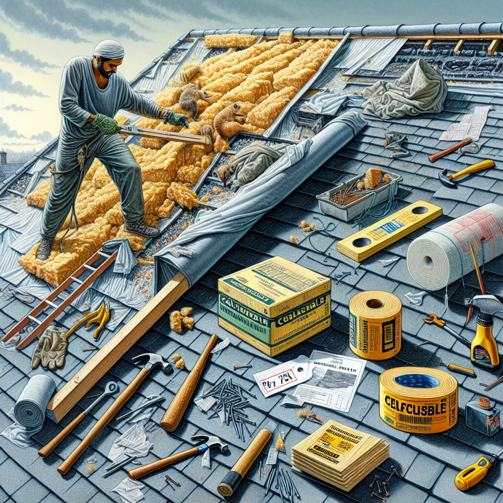 Ile wynosi koszt naprawy dachu po kunach przy użyciu celulozy?